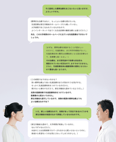 がん治療におけるコミュニケーションギャップの例 ～先進医療～