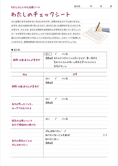 わたしのチェックシート