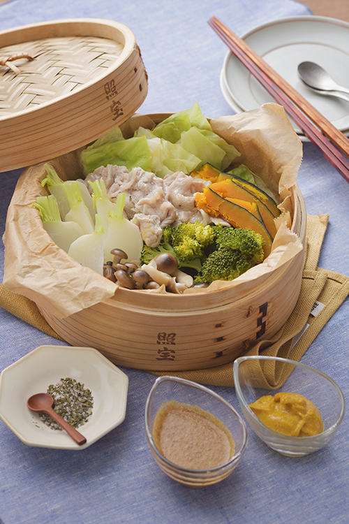 豚肉と野菜のせいろ蒸し