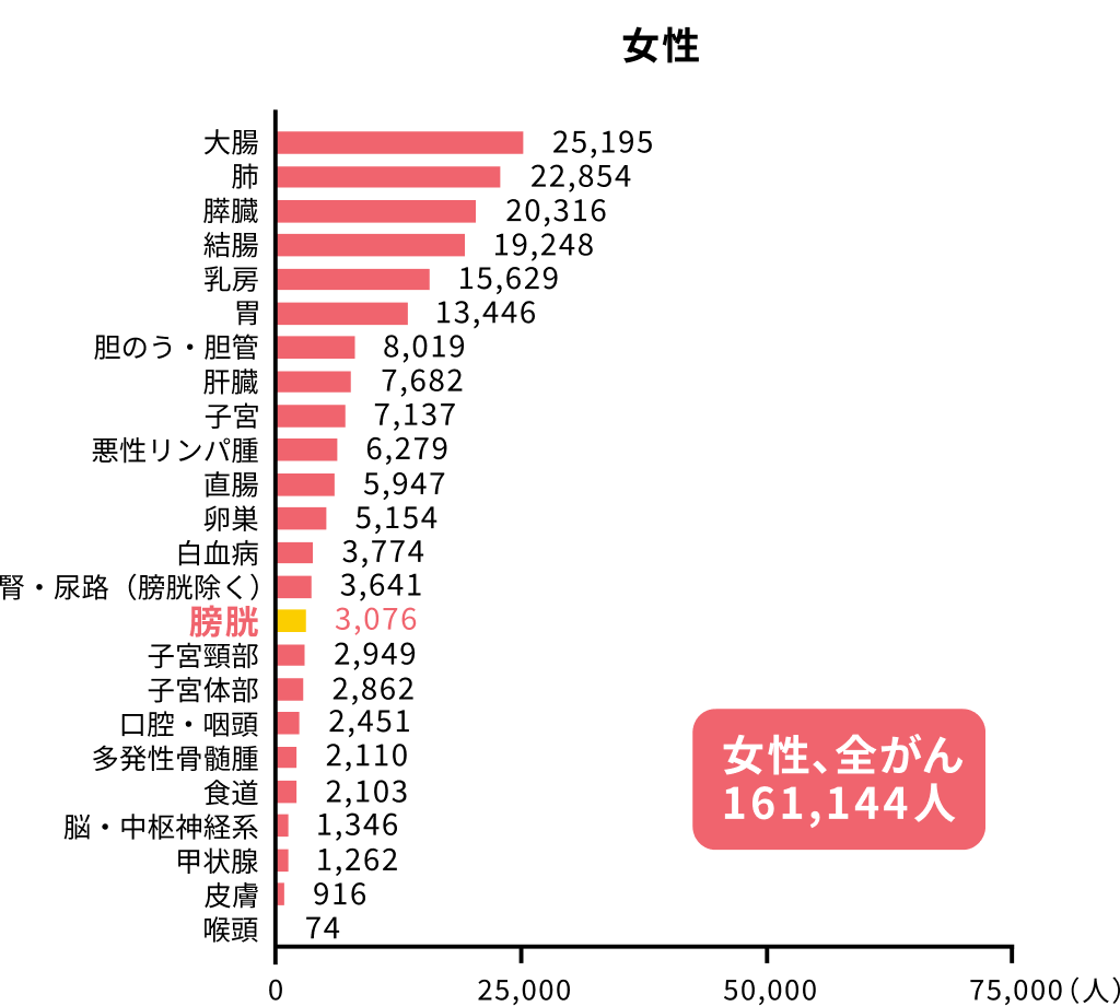 部位別：がんによる死亡者数（2023年）3）_女性