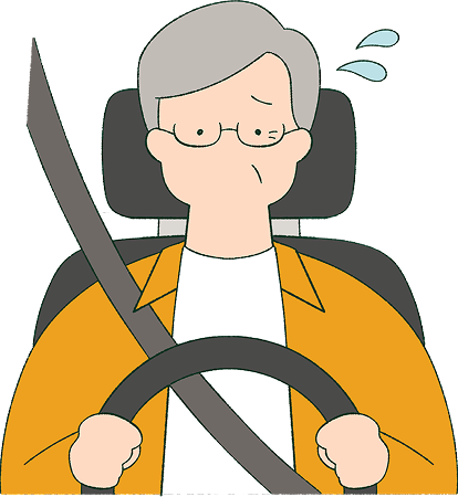 画像 車を運転するDさん