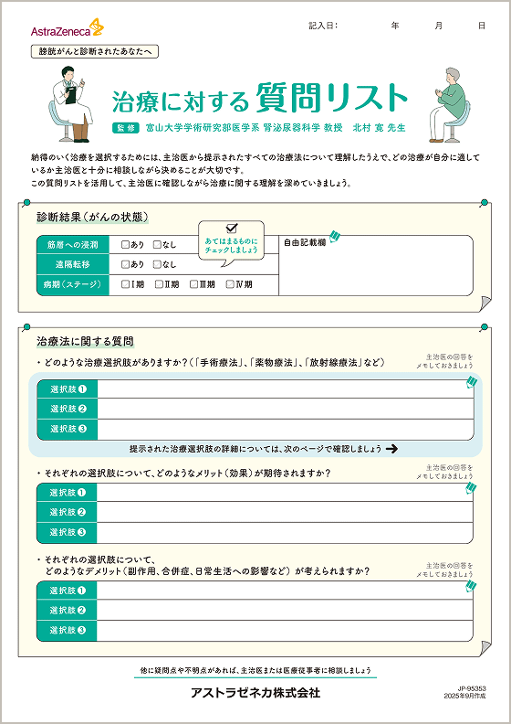 治療に対する質問リスト