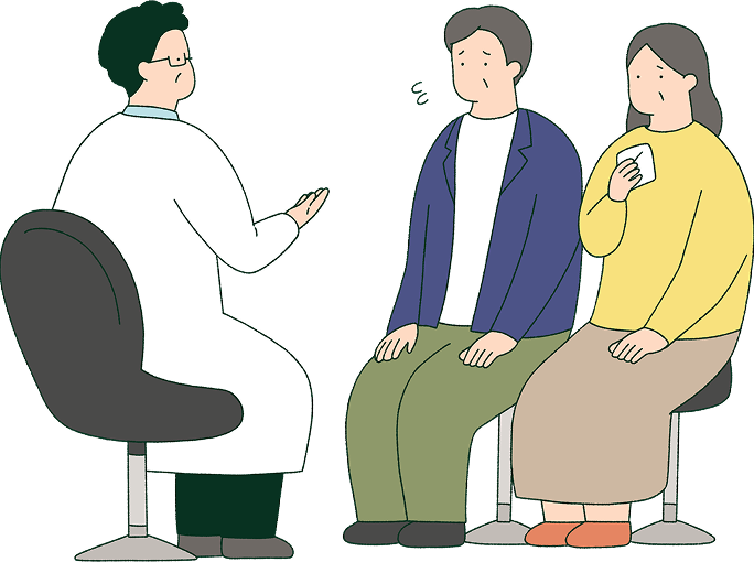 画像 医師から説明を受ける夫婦