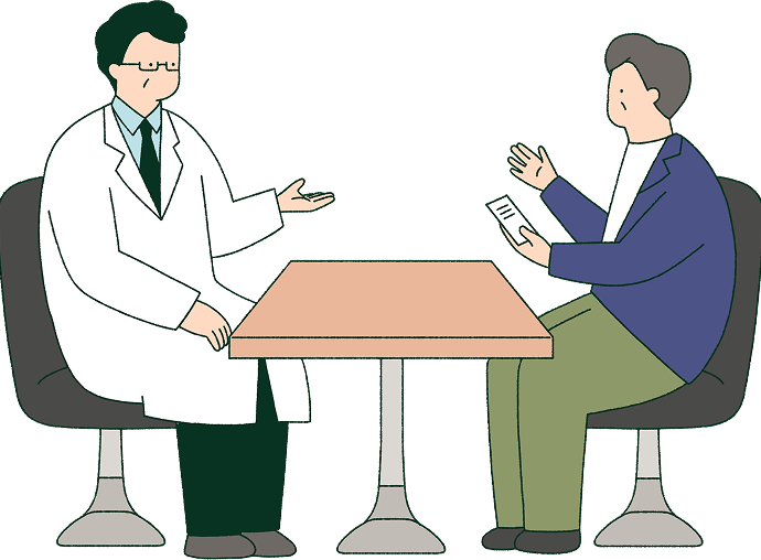 画像 医師と会話するCさん