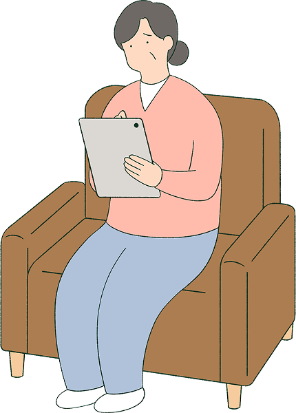 画像 調べものをするEさん