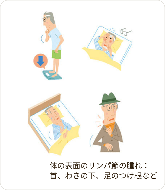 画像  DLBCL、ホジキンリンパ腫の症状