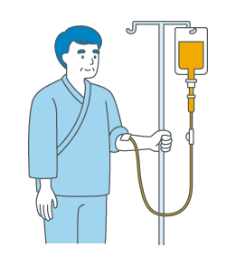 副作用の症状に対する治療をおこないながら、できるだけ放射線治療を続ける