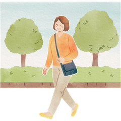 イラスト 歩く人