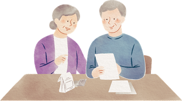 イラスト 説明書を読む人