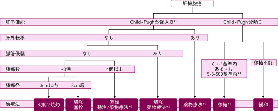 肝細胞がんの治療アルゴリズム