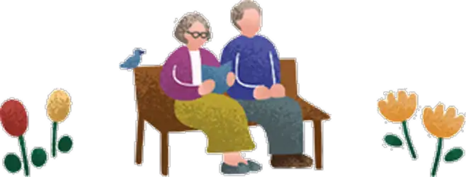 イラスト 老夫婦